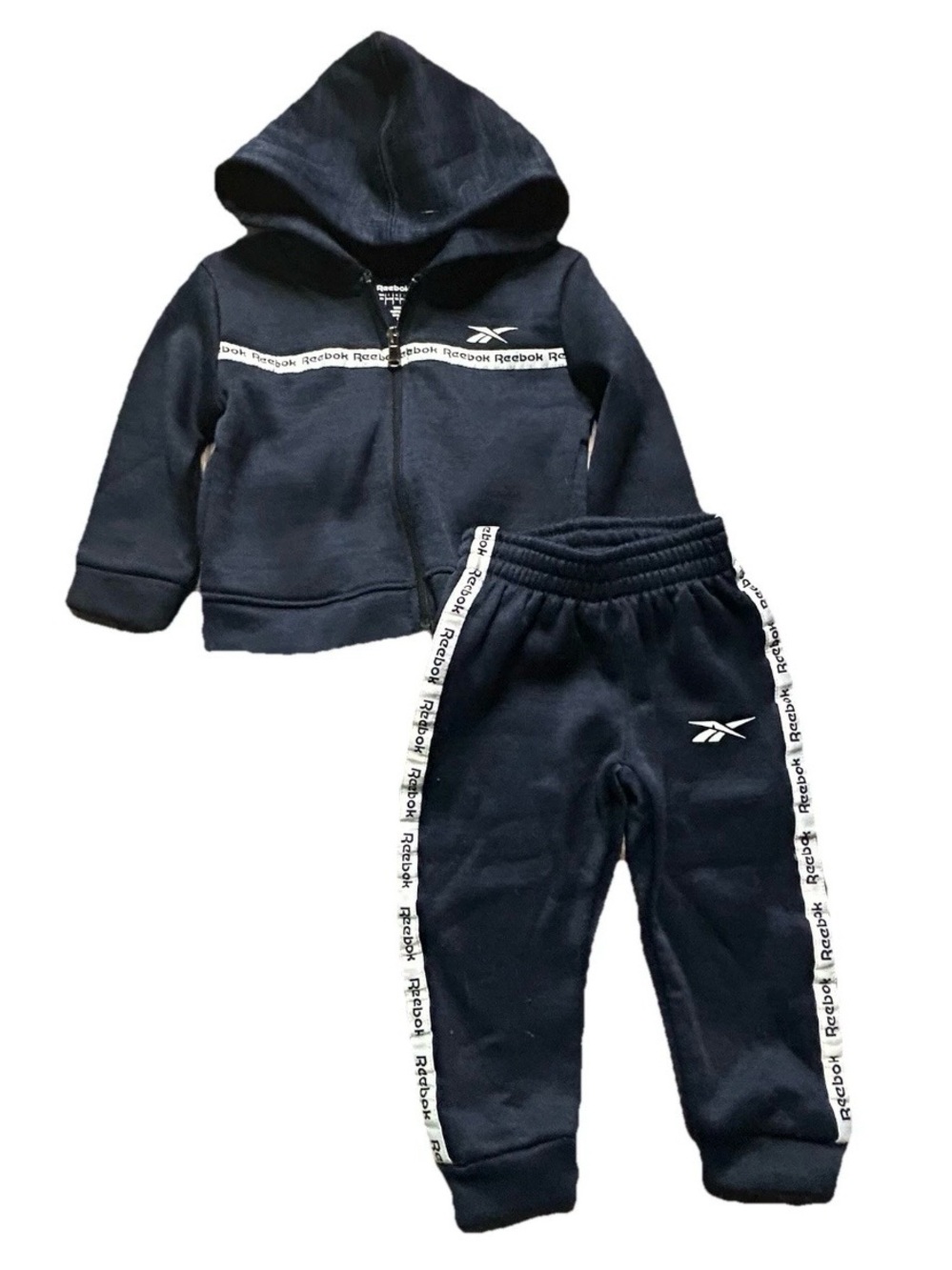 Toddler Boy Reebok Zip Up Sweatshirt Hoodie Sweatpants Blue Size 24 Months